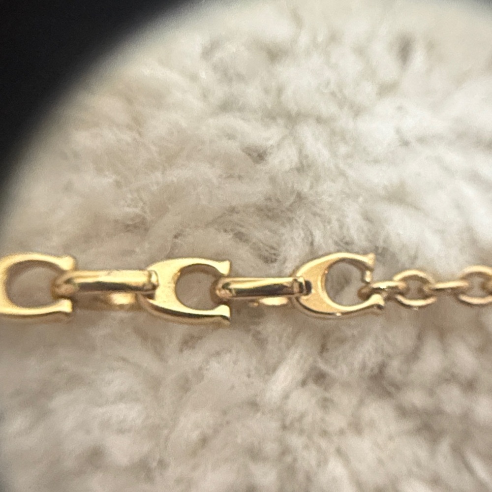 COACH Signature Chain Link Choker Necklace - Picture 11 of 11